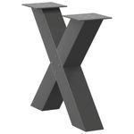 Casa si Gradina - Mobilier - Feronerie si accesorii mobila - Picioare pentru masuta cafea in forma de X, 2 buc Antracit Otel, mărime 60x(42-43) cm (80 mm) - Infinity.ro