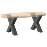 Casa si Gradina - Mobilier - Feronerie si accesorii mobila - Picioare pentru masuta cafea in forma de X, 2 buc Antracit Otel, mărime 60x(42-43) cm (80 mm) - Infinity.ro