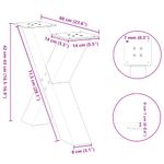 Casa si Gradina - Mobilier - Feronerie si accesorii mobila - Picioare pentru masuta cafea in forma de X, 2 buc Antracit Otel, mărime 60x(42-43) cm (80 mm) - Infinity.ro