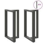 Casa si Gradina - Mobilier - Feronerie si accesorii mobila - Picioare pentru masa de bar in forma de T, 2 buc antracit otel, mărime 60x35x(90-91) cm - Infinity.ro