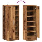 Casa si Gradina - Mobilier - Organizare si depozitare - Organizator incaltaminte - Dulap Pantofi Lemn Vechi 32x35x92 cm Lemn prelucrat, model shoe cabinet with door - Infinity.ro