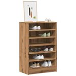 Casa si Gradina - Mobilier - Organizare si depozitare - Organizator incaltaminte - Pantofar, stejar artizanal, 60x35x92 cm lemn prelucrat, model shoe cabinet without door - Infinity.ro