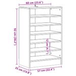 Casa si Gradina - Mobilier - Organizare si depozitare - Organizator incaltaminte - Pantofar, stejar artizanal, 60x35x92 cm lemn prelucrat, model shoe cabinet without door - Infinity.ro