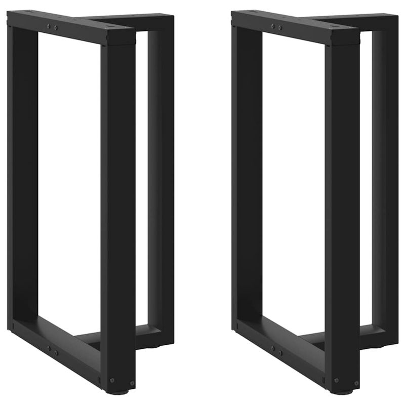 Casa si Gradina - Mobilier - Feronerie si accesorii mobila - Picioare pentru masa de bar in forma de T, 2 buc Negru Otel, mărime 60x35x(90-91) cm - Infinity.ro