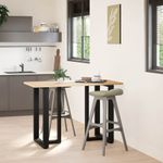 Casa si Gradina - Mobilier - Feronerie si accesorii mobila - Picioare pentru masa de bar in forma de T, 2 buc Negru Otel, mărime 60x35x(90-91) cm - Infinity.ro