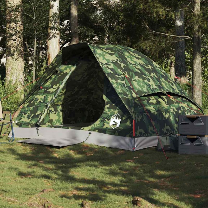 Sport si Outdoor - Camping - Corturi camping - Cort de camping cupola pentru 2 persoane, camuflaj, impermeabil - Infinity.ro
