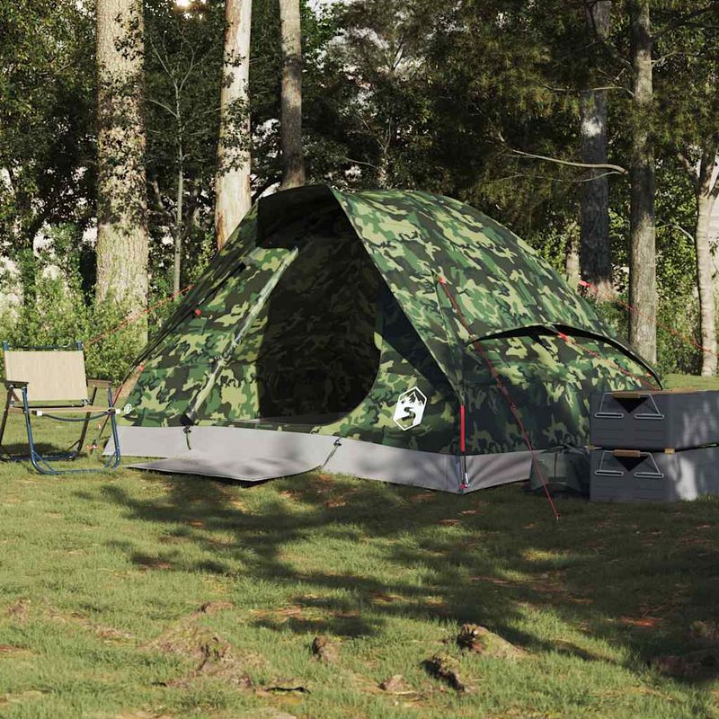 Sport si Outdoor - Camping - Corturi camping - Cort de camping cupola pentru 2 persoane, camuflaj, impermeabil - Infinity.ro