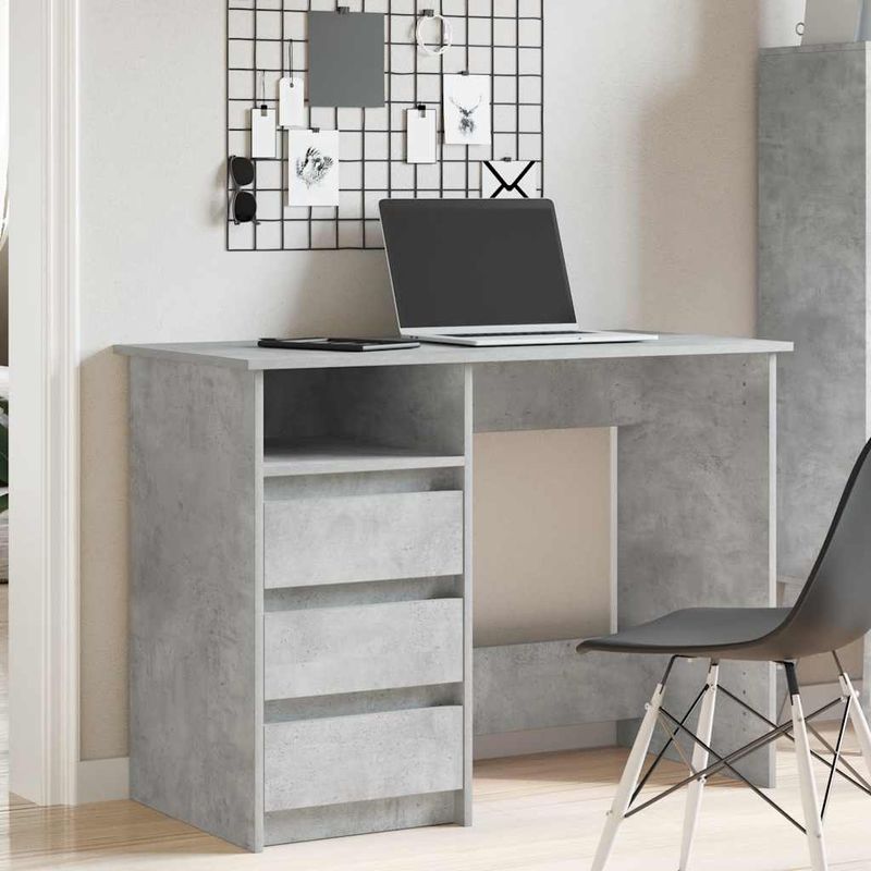 Casa si Gradina - Mobilier - Mese si birouri - Birouri - Birou, gri beton, 102x50x75 cm, lemn compozit - Infinity.ro