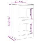 Casa si Gradina - Mobilier - Biblioteci si rafturi - Biblioteci - Biblioteca/Separator de camera stejar artizanal 40x30x72 cm - Infinity.ro