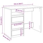 Casa si Gradina - Mobilier - Mese si birouri - Birouri - Birou, gri beton, 102x50x75 cm, lemn compozit - Infinity.ro