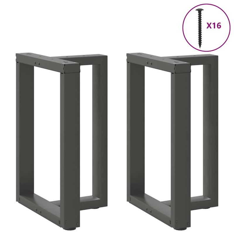 Casa si Gradina - Mobilier - Feronerie si accesorii mobila - Picioare pentru masa in forma de T, 2 buc Antracit Otel, mărime 60x35x(72-73) cm - Infinity.ro