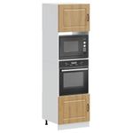 Casa si Gradina - Mobilier - Comode si corpuri - Corpuri bucatarie - Dulap pentru cuptor 2 buc Lucca Stejar artizanal lemn prelucrat - Infinity.ro