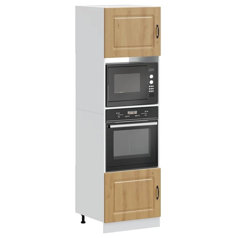 Casa si Gradina - Mobilier - Comode si corpuri - Corpuri bucatarie - Dulap pentru cuptor 2 buc Lucca Stejar artizanal lemn prelucrat - Infinity.ro