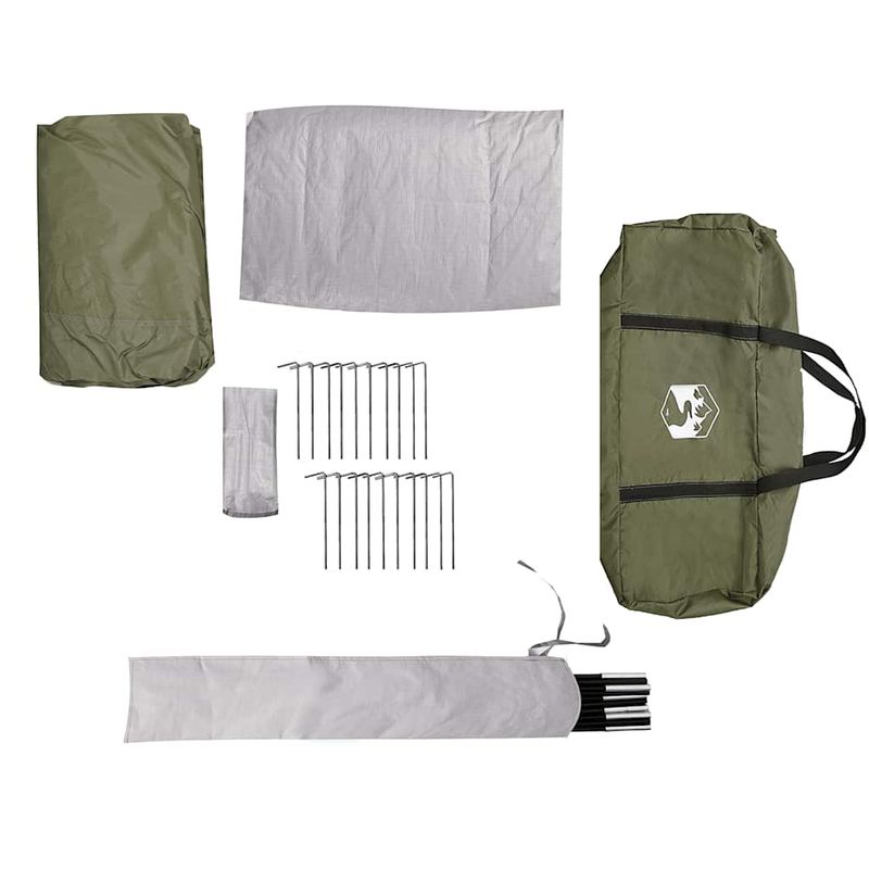 Sport si Outdoor - Camping - Corturi camping - Cort familie Tipi pentru 8 persoane verde masliniu impermeabil - Infinity.ro