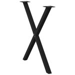 Casa si Gradina - Mobilier - Feronerie si accesorii mobila - Picioare pentru masa in forma de X, 2 buc Negru Otel, mărime 80x(72-73) cm (40 mm) - Infinity.ro
