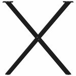 Casa si Gradina - Mobilier - Feronerie si accesorii mobila - Picioare pentru masa in forma de X, 2 buc Negru Otel, mărime 80x(72-73) cm (40 mm) - Infinity.ro