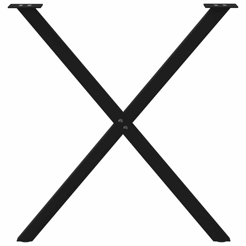 Casa si Gradina - Mobilier - Feronerie si accesorii mobila - Picioare pentru masa in forma de X, 2 buc Negru Otel, mărime 80x(72-73) cm (40 mm) - Infinity.ro