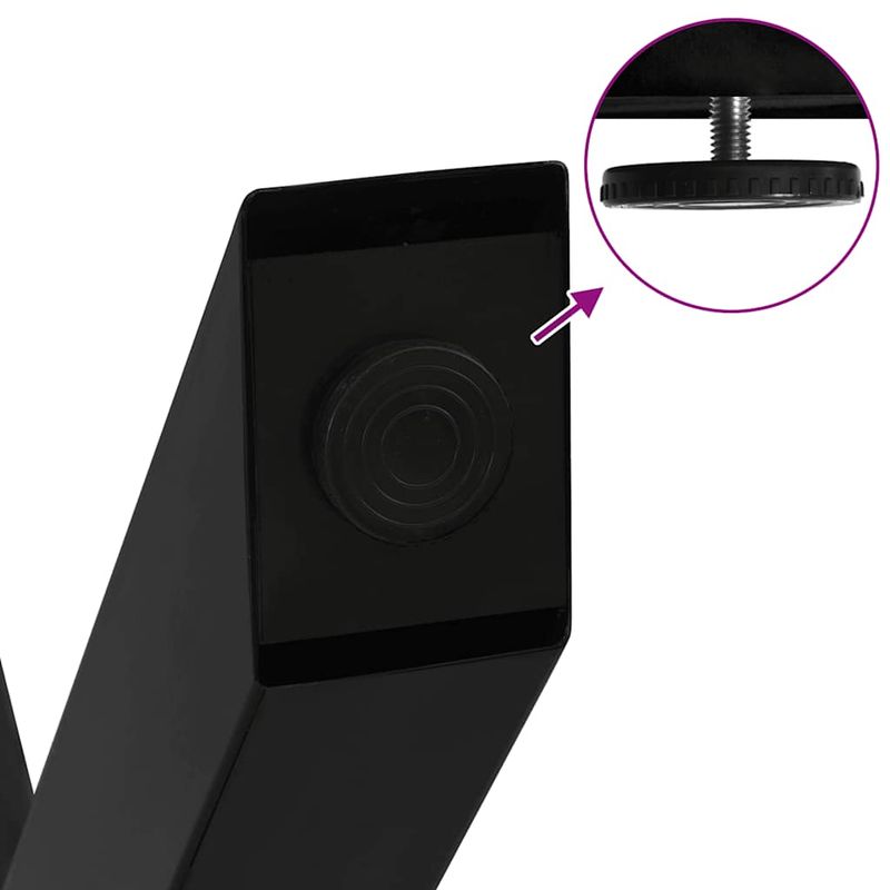 Casa si Gradina - Mobilier - Feronerie si accesorii mobila - Picioare pentru masa in forma de X, 2 buc Negru Otel, mărime 80x(72-73) cm (40 mm) - Infinity.ro
