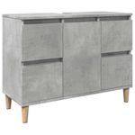 Casa si Gradina - Mobilier - Mobilier baie - Comode baie - Dulap de chiuveta, gri beton, 80x33x60 cm, lemn prelucrat - Infinity.ro