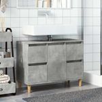 Casa si Gradina - Mobilier - Mobilier baie - Comode baie - Dulap de chiuveta, gri beton, 80x33x60 cm, lemn prelucrat - Infinity.ro
