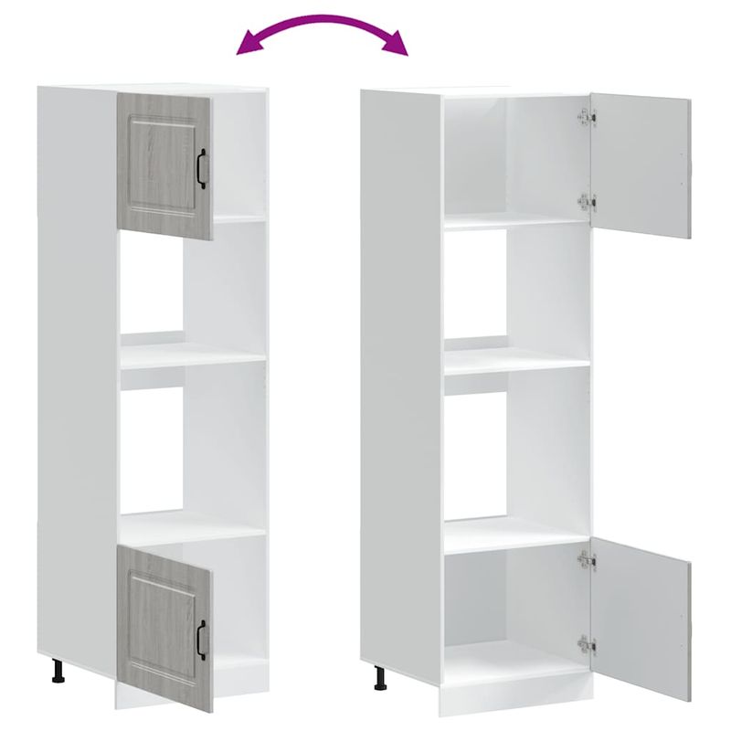Casa si Gradina - Mobilier - Comode si corpuri - Corpuri bucatarie - Dulapuri cuptor 2 buc Lucca Gri Sonoma Lemn prelucrat - Infinity.ro