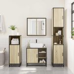 Casa si Gradina - Mobilier - Mobilier baie - Comode baie - Dulap de chiuveta baie stejar sonoma 65x33x60 cm lemn prelucrat - Infinity.ro