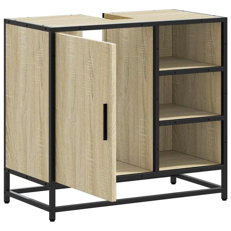 Casa si Gradina - Mobilier - Mobilier baie - Comode baie - Dulap de chiuveta baie stejar sonoma 65x33x60 cm lemn prelucrat - Infinity.ro