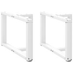 Casa si Gradina - Mobilier - Feronerie si accesorii mobila - Picioare masuta de cafea in forma de T, 2 buc alb otel, mărime 70x25x(42-43) cm - Infinity.ro