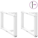 Casa si Gradina - Mobilier - Feronerie si accesorii mobila - Picioare masuta de cafea in forma de T, 2 buc alb otel, mărime 70x25x(42-43) cm - Infinity.ro