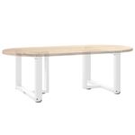 Casa si Gradina - Mobilier - Feronerie si accesorii mobila - Picioare masuta de cafea in forma de T, 2 buc alb otel, mărime 70x25x(42-43) cm - Infinity.ro