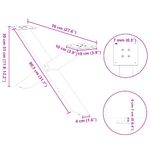 Casa si Gradina - Mobilier - Feronerie si accesorii mobila - Picioare pentru masuta cafea in forma de X, 2 buc Antracit Otel, mărime 70x(30-31) cm (40 mm) - Infinity.ro