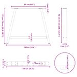 Casa si Gradina - Mobilier - Feronerie si accesorii mobila - Picioare masuta cafea in forma A 2 buc alb 100x(72-73) cm otel - Infinity.ro