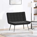 Casa si Gradina - Mobilier - Canapele si coltare - Banchete - Banca neagra 110x74x84 cm catifea - Infinity.ro