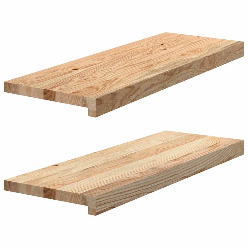 Casa si Gradina - Constructii - Scari si accesorii interioare - Accesorii scari interioare - Trepte scari 2 buc Stejar masiv netratat 70x30x2 cm - Infinity.ro