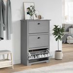 Casa si Gradina - Mobilier - Organizare si depozitare - Organizator incaltaminte - Suport pantofi „BODO” gri 80x35x118 cm - Infinity.ro