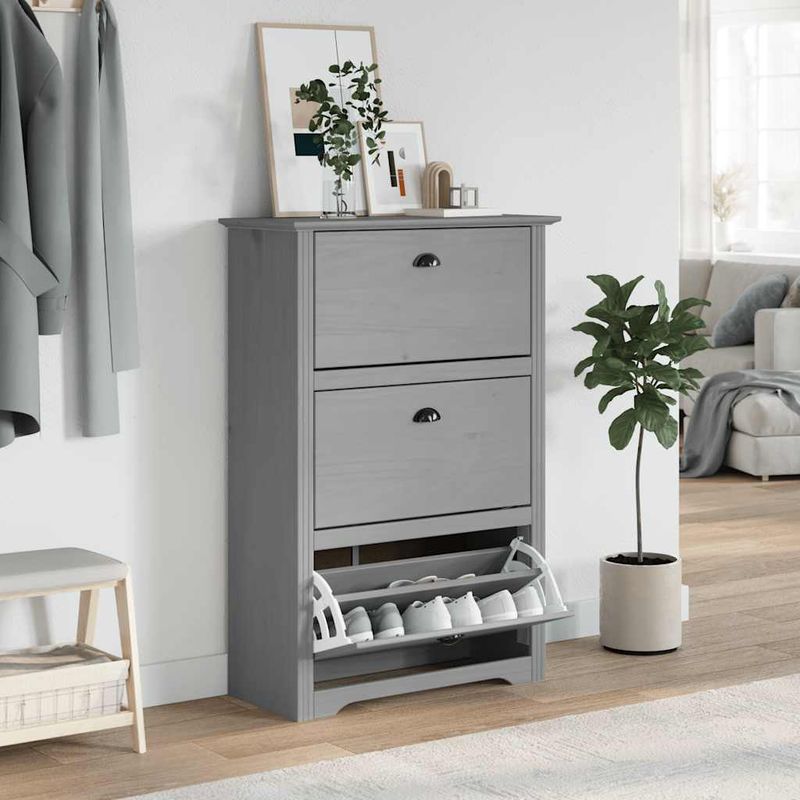 Casa si Gradina - Mobilier - Organizare si depozitare - Organizator incaltaminte - Suport pantofi „BODO” gri 80x35x118 cm - Infinity.ro