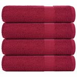 Casa si Gradina - Textile si covoare - Textile baie - Prosoape - Prosoape de baie 4 buc Bordeaux 100x150 cm 360 g/m² 100% bumbac - Infinity.ro