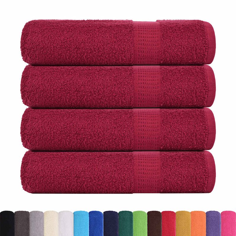 Casa si Gradina - Textile si covoare - Textile baie - Prosoape - Prosoape de baie 4 buc Bordeaux 100x150 cm 360 g/m² 100% bumbac - Infinity.ro