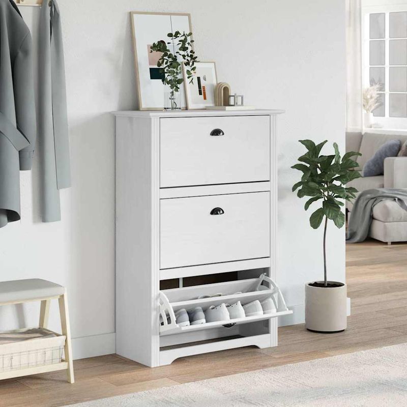 Casa si Gradina - Mobilier - Organizare si depozitare - Organizator incaltaminte - Suport pantofi „BODO” Alb 80x35x118 cm - Infinity.ro