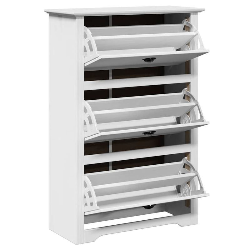 Casa si Gradina - Mobilier - Organizare si depozitare - Organizator incaltaminte - Suport pantofi „BODO” Alb 80x35x118 cm - Infinity.ro