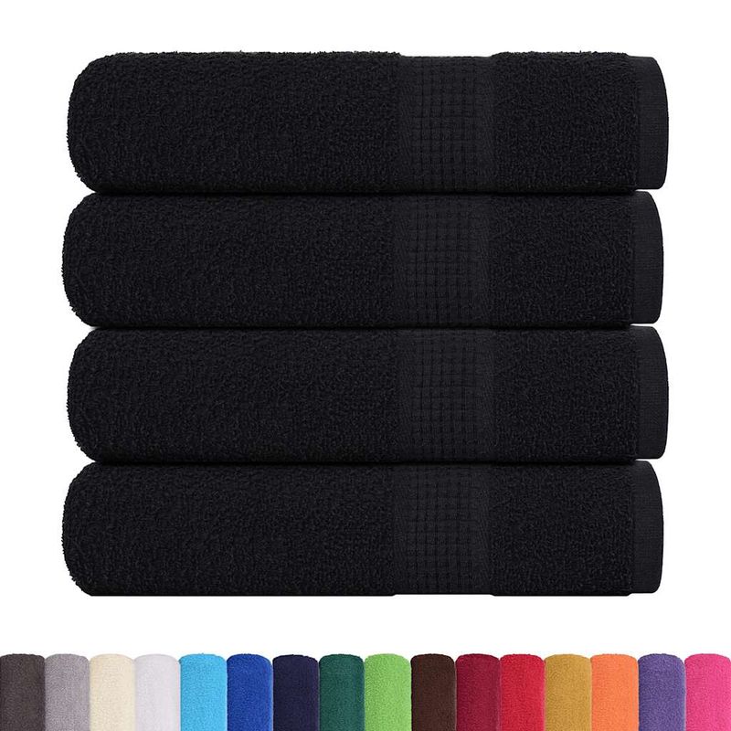 Casa si Gradina - Textile si covoare - Textile baie - Prosoape - Prosoape de dus 4 buc Negru 70x140 cm 360 g/m² 100% bumbac - Infinity.ro