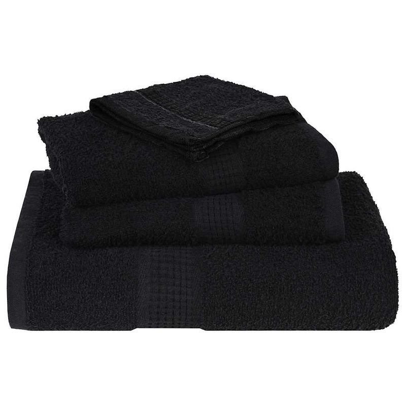 Casa si Gradina - Textile si covoare - Textile baie - Prosoape - Prosoape de dus 4 buc Negru 70x140 cm 360 g/m² 100% bumbac - Infinity.ro
