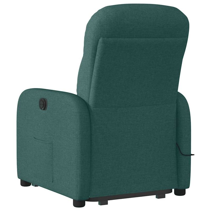 Ingrijire personala si Cosmetice - Sanatate si wellness - Articole wellness - Fotolii de masaj - Fotoliu rabatabil de masaj, cu ridicare, verde inchis, textil - Infinity.ro