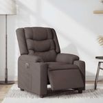 Casa si Gradina - Mobilier - Scaune si fotolii - Fotolii - Fotoliu rabatabil electric, maro inchis, material textil - Infinity.ro