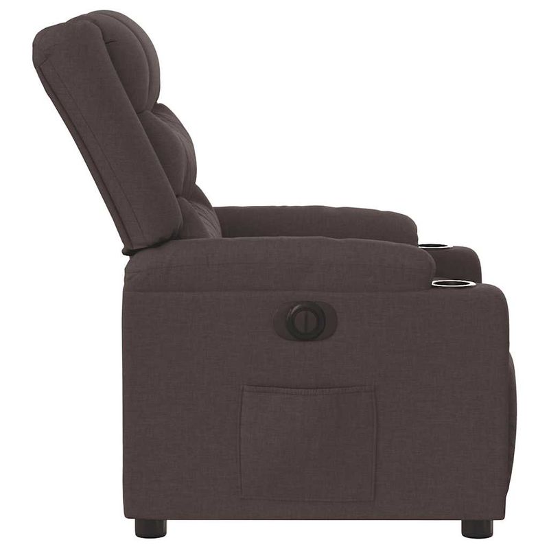 Casa si Gradina - Mobilier - Scaune si fotolii - Fotolii - Fotoliu rabatabil electric, maro inchis, material textil - Infinity.ro