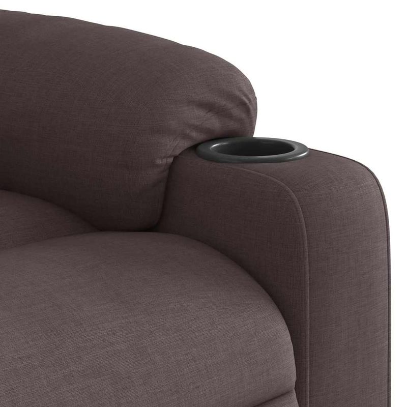 Casa si Gradina - Mobilier - Scaune si fotolii - Fotolii - Fotoliu rabatabil electric, maro inchis, material textil - Infinity.ro