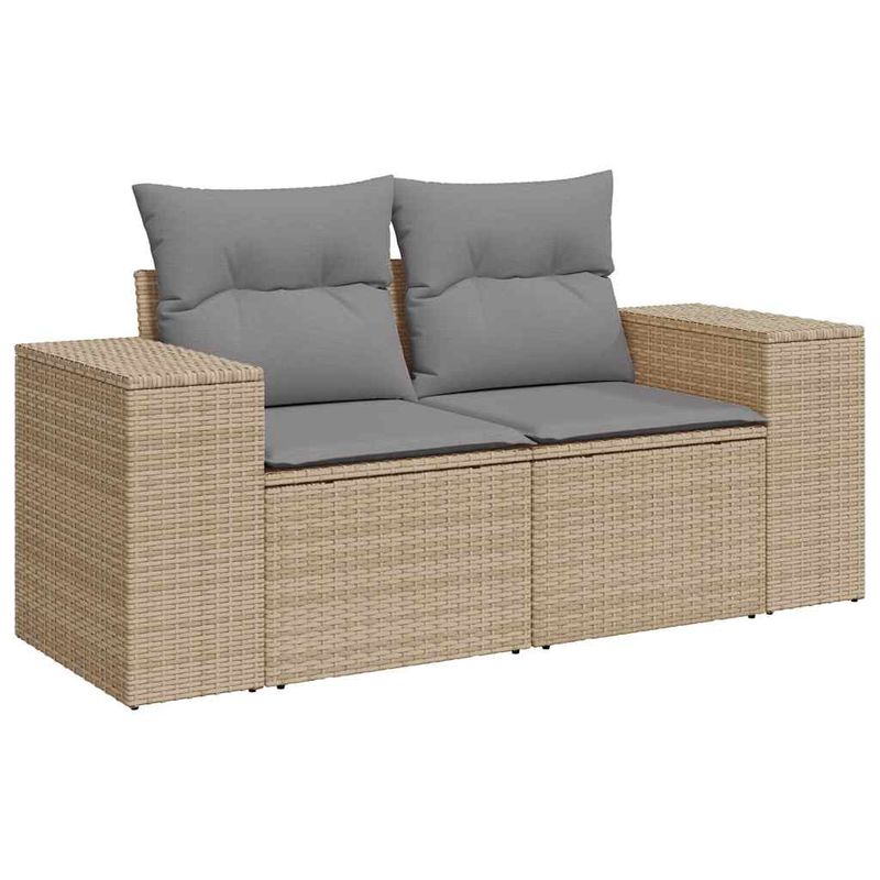Casa si Gradina - Gradina si terasa - Mobilier exterior - Seturi mobila gradina - Set canapele de gradina, 4 piese, cu perne, bej, poliratan - Infinity.ro