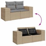 Casa si Gradina - Gradina si terasa - Mobilier exterior - Seturi mobila gradina - Set canapele de gradina, 4 piese, cu perne, bej, poliratan - Infinity.ro