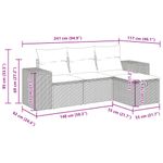 Casa si Gradina - Gradina si terasa - Mobilier exterior - Seturi mobila gradina - Set canapele de gradina, 4 piese, cu perne, bej, poliratan - Infinity.ro