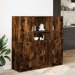 Casa si Gradina - Mobilier - Biblioteci si rafturi - Rafturi - Set dulap de bucatarie din 3 piese din lemn de stejar afumat - Infinity.ro